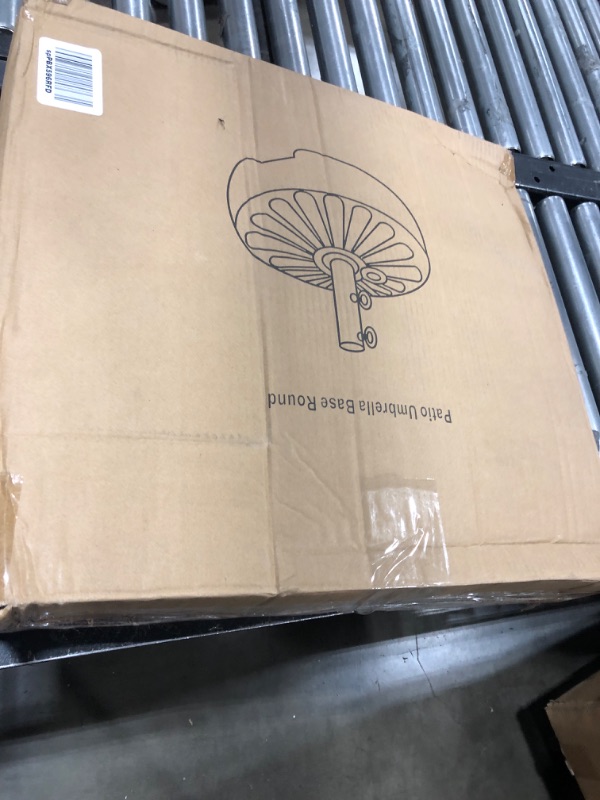 Photo 1 of InfiniPower 50Lbs Capacity Fillable Heavy Duty Umbrella Base Stand for Outdoor Lawn, Patio, Deck, Poolside, Black1