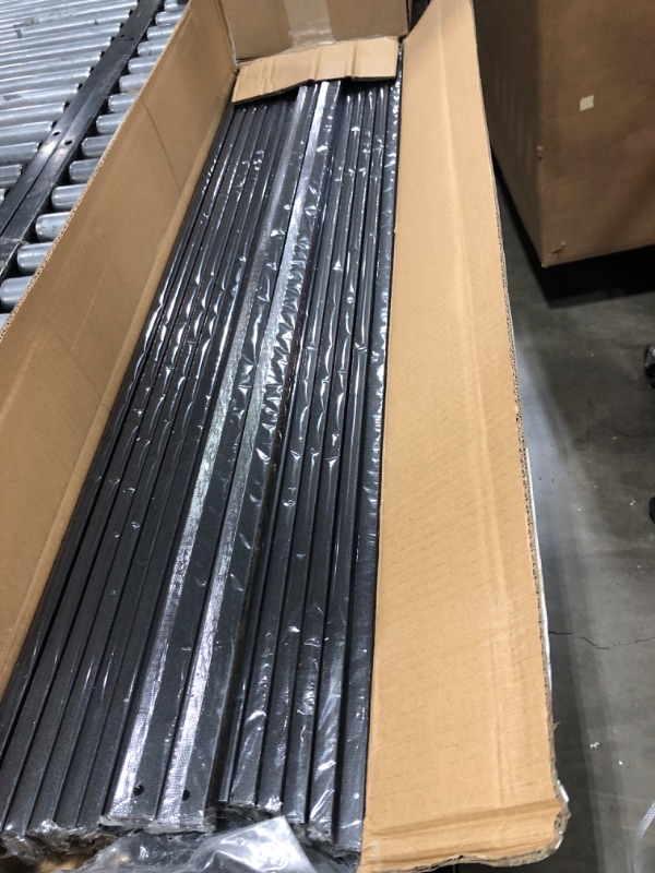 Photo 1 of 50 Pack Deck Balusters 38" Rectangle Staircase Baluster, Black Metal Deck Spindle and Stairs Railing,Hollow Rectangle Deck Balusters for Deck Railing Porch (50, 38 Inch)