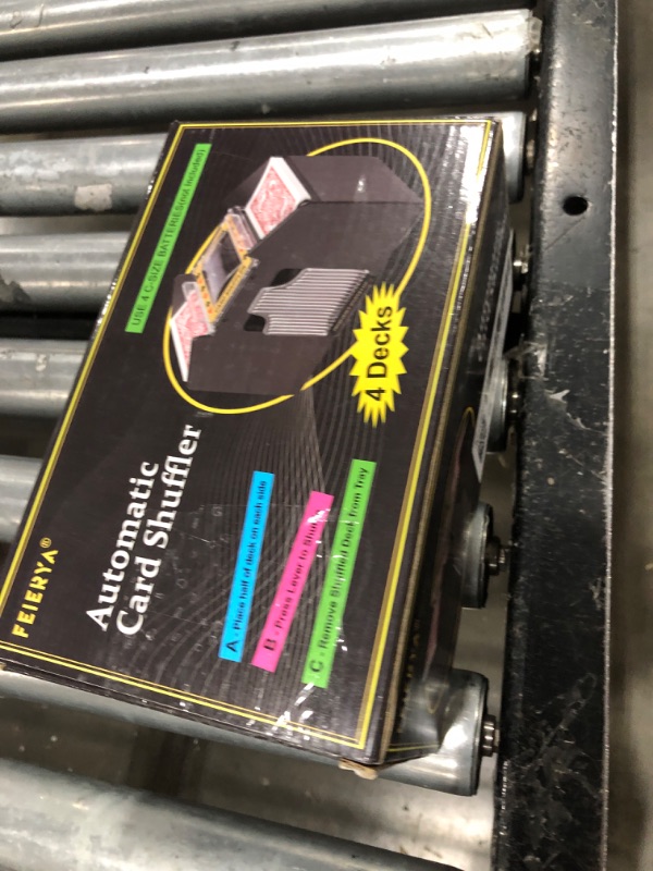 Photo 1 of FEIERYA Automatic Card Shuffler 4 Deck,Battery-Operated Electric UNO Poker Shuffler,Playing Card Shuffler for Home Card Game,Travel