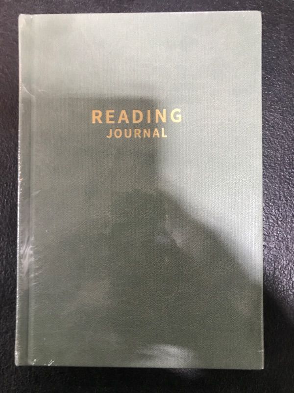 Photo 1 of Amoroud Reading Journal - Book Journal for Book Lovers & Readers, 8.5" x 5.8", leather hardcover, ribbon bookmarks, back pocket, Premium Paper - Review and Track Your Reading. Green