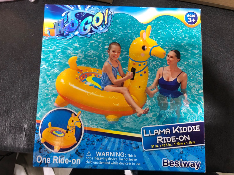 Photo 1 of Bestway H2OGO! Llama Kiddie Ride-On Inflatable Pool Float (53" x 56") | Pool Floatie for Children and Kids | Ideal for Ages +3 and Up