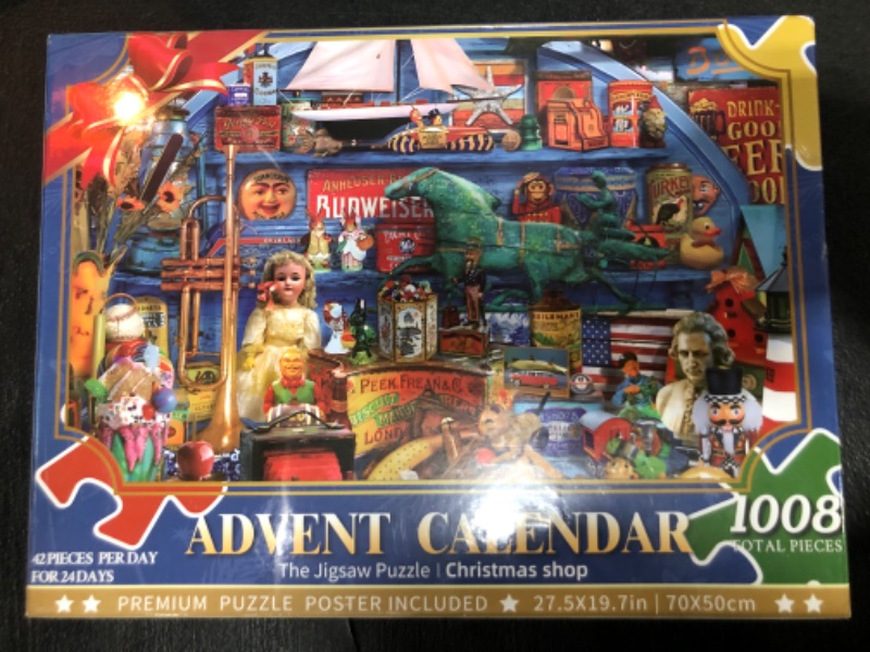 Photo 2 of Advent Calendar Jigsaw Puzzle- 1008 Pieces Christmas Vacation Advent Countdown with 24 Days of Jigsaw Puzzle, 2024 Count Down to Christmas Fidget Advent Calenadar for Kids, Adults, Parents