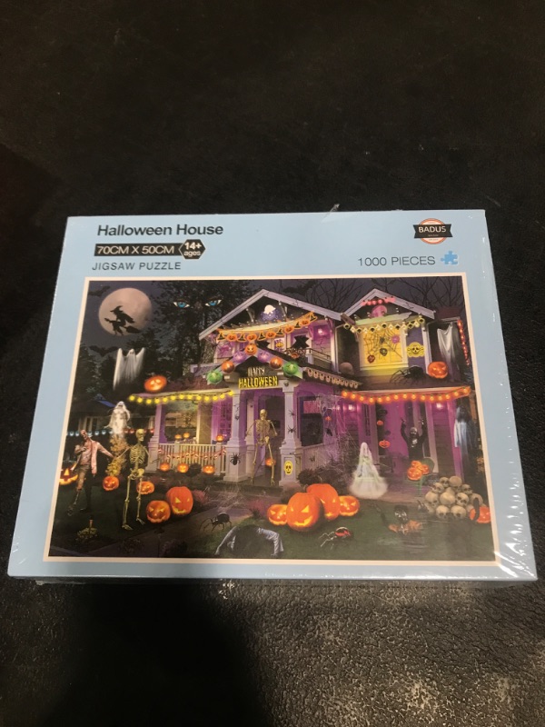 Photo 2 of Jigsaw Puzzles for Adults 1000 Pieces Halloween Puzzle Merry Christmas (Halloween Puzzle)