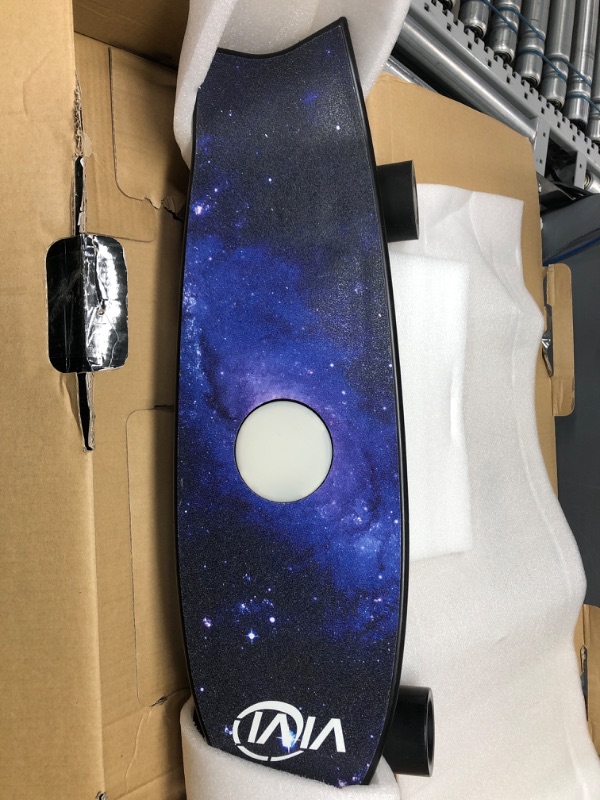 Photo 4 of ***PARTS ONLY*** Vivi Electric Skateboard, Electric Skateboards with Wireless Remote, 350W Electric Longboard, 12.4MPH/18.6MPH Top Speed, Max Range 5/6.2 Miles, 3 Speed Adjustment for Kids, Teens, Adults Blue