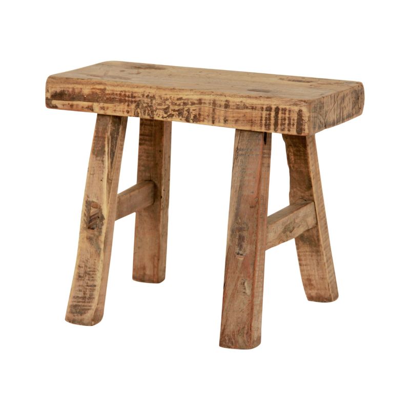 Photo 1 of **missing connecting wooden pieces**
Vintage Mini Stool Weathered Natural (Approx 10-12" wide, 5-7" deep,8-10" high)
