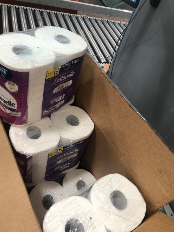 Photo 2 of Cottonelle Ultra Comfort Toilet Paper with Cushiony CleaningRipples Texture, 32 Family Mega Rolls (32 Family Mega Rolls = 144 Regular Rolls) (8 Packs of 4 Rolls) 325 Sheets per Roll