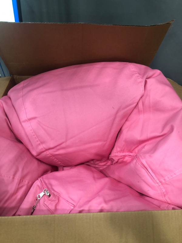 Photo 2 of Flash Furniture Oversized Solid Hot Pink Bean Bag Chair for Kids and Adults
