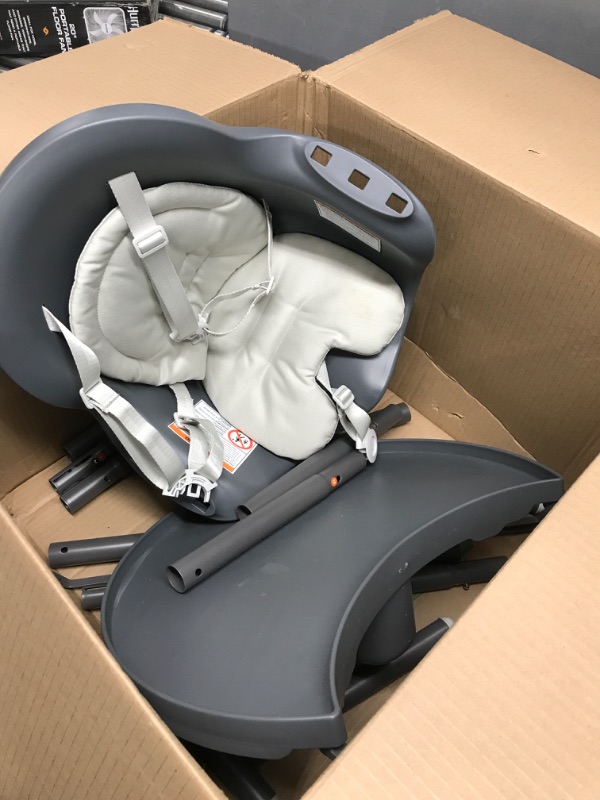 Photo 2 of ***MISSING SOME COMPONENTS AND LOOSE HARDWARE***  Boon GRUB Dishwasher Safe Adjustable Baby High Chair – Converts to Toddler Chair – 6 Months to 6 Years