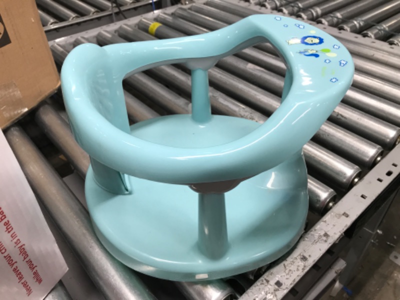 Photo 2 of Baby Bath Seat with Anti-Slip Edge Infant Baby Bath Chair for Sitting Up Baby Bathtub Seat Provides Backrest Support,6-18 Months(Light Blue)