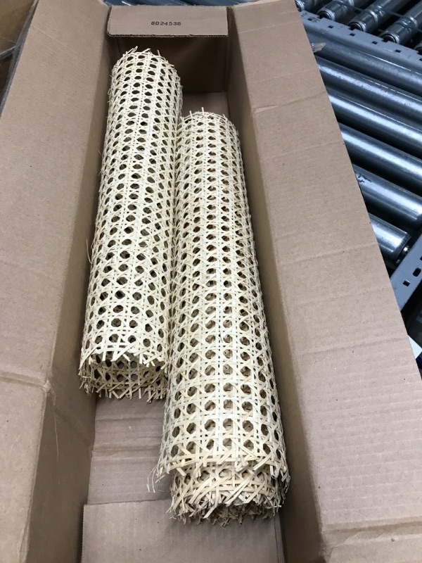 Photo 2 of 18" Width Rattan Cane Webbing Roll 9 Feet Hexagon Weave Rattan Fabric Furniture Woven Rattan Sheets for Crafts Cane Weave Rattan Material Natural Chair Caning Supplies Wicker (9 Feet)1011621840
