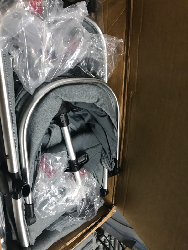 Photo 1 of Mompush Meteor 2 Baby Stroller 2-in-1 with Bassinet Mode - Compatible with Major Infant Car Seat, Adapter Included - Stable Bassinet Stroller Combo, Full-Size Baby Strollers for Family Outings Gray