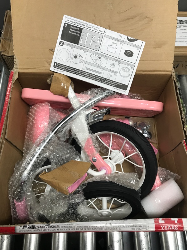 Photo 2 of ***MISSING COMPONENTS*** Radio Flyer Classic Pink 10" Tricycle, Toddler Trike, Tricycle for Toddlers Age 2-5, Toddler Bike Pink Tricycle
