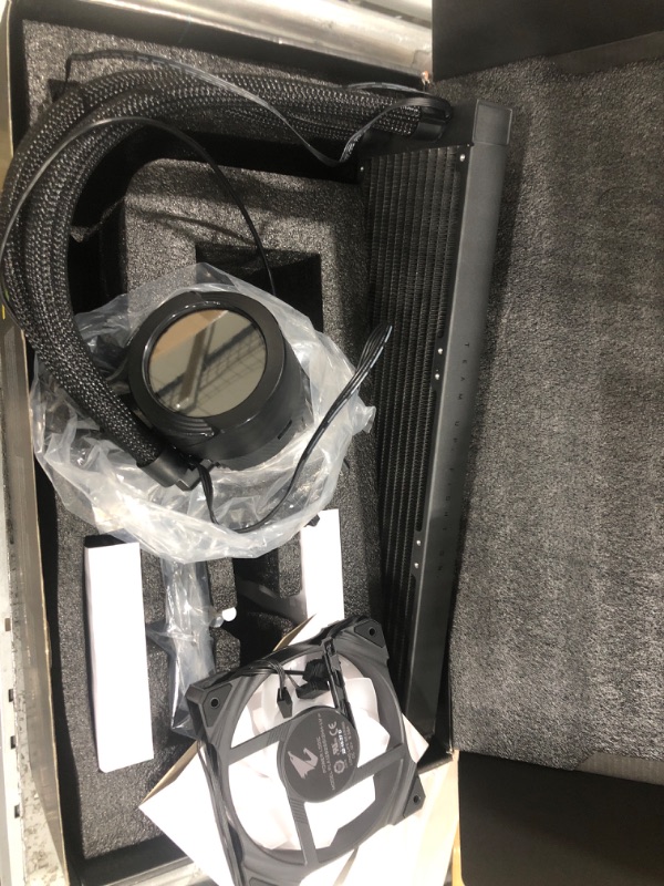 Photo 2 of AORUS WATERFORCE X 360 AIO Liquid CPU Cooler, Rotatable Circular LCD Display with Micro SD Support, 360mm Radiator with 3X 120mm Low Noise ARGB Fans, Compatible with Intel LGA1700 360mm WATERFORCE X