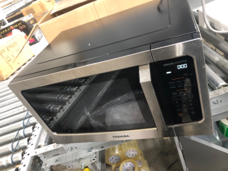 Photo 2 of TOSHIBA ML-EM45PIT(SS) Countertop Microwave Oven With Inverter Technology, Kitchen Essentials, Smart Sensor, Auto Defrost, 1.6 Cu Ft, 13.6" Removable Turntable, 33lb.&1350W, Stainless Steel 1.6 Cu. Ft.-Inverter