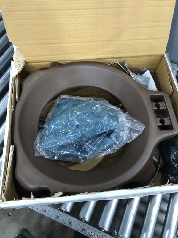 Photo 3 of Gaiam Classic Balance Ball Chair – Exercise Stability Yoga Ball Premium Ergonomic Chair for Home and Office Desk with Air Pump, Exercise Guide and Satisfaction Guarantee Forest (Brown Base)