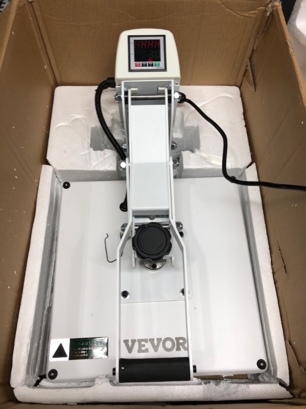 Photo 2 of VEVOR Heat Press, 15x15 Heat Press Machine, Fast Heating, High Pressure Heat Press Machine for T-Shirt, Power Digital Industrial Sublimation Printer for Heat Transfer Vinyl, Easy to Use, White Heat Press Machine 15x15