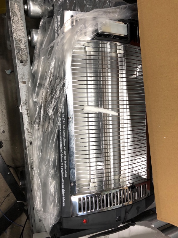 Photo 1 of 2 Packs -Electric Garage Heaters for Indoor Use, 1500W/750W Ceiling Mounted Radiant Heaters with Halogen Light, 90° Rotation, 5 Mode Settings, Space Heater for Garage, Shop, Large Room and Patio Black Radiant Heater (2 Packs)