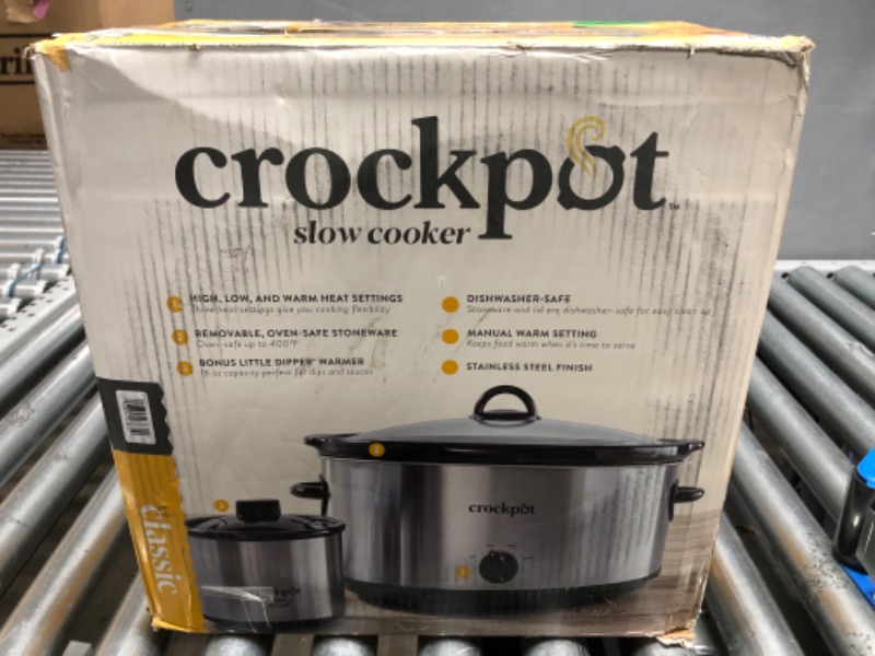 Photo 4 of (PARTS ONLY)Crockpot Large 8 Quart Slow Cooker with Mini 16 Ounce Food Warmer, Stainless Steel
