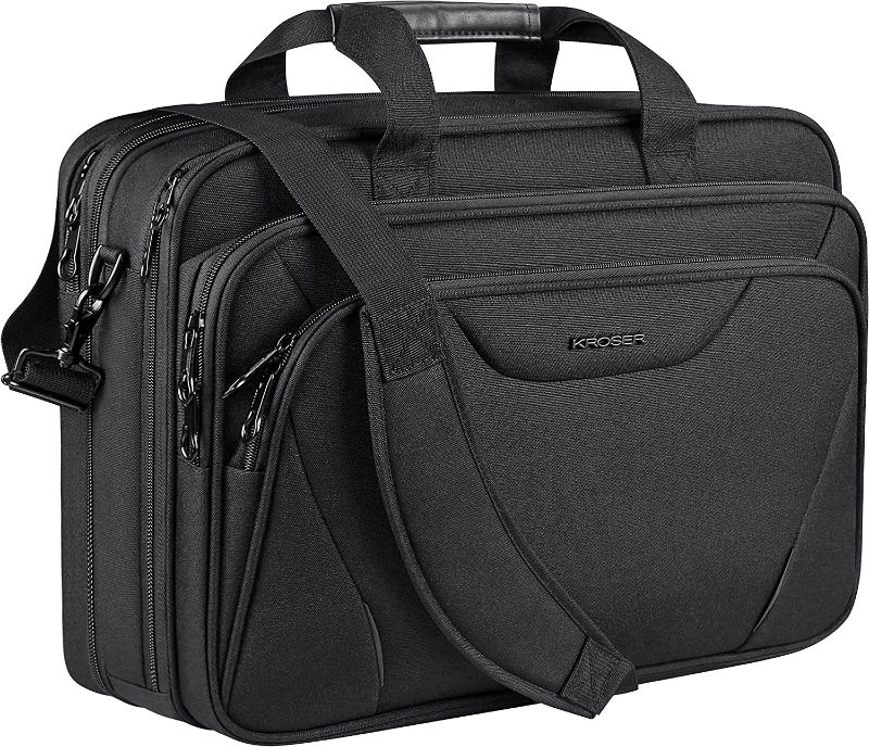 Photo 1 of 
KROSER Laptop Bag Premium Laptop Briefcase Fits Up to 17.3 Inch Laptop Expandable Water-Repellent Shoulder Messenger Bag Computer Bag for...