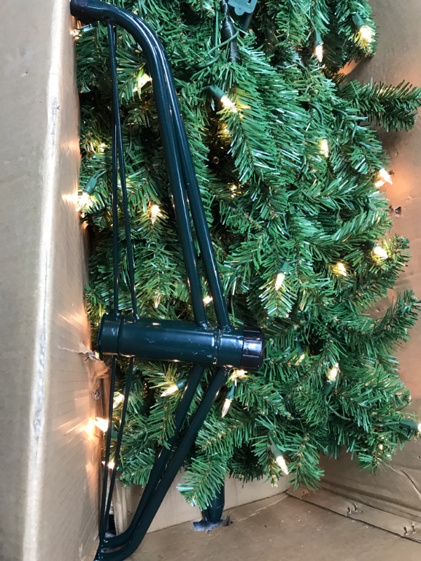 Photo 1 of 9’ Pre-lit Kingswood Fir Pencil Artificial Christmas Tree –Clear Lights