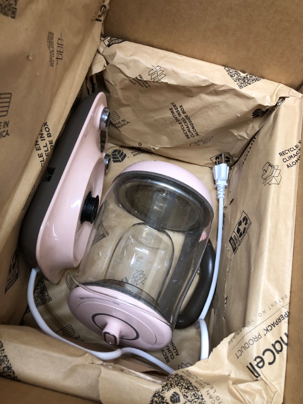 Photo 1 of Bear YSH-C18R1 Health-Care Beverage Tea Maker and Kettle, Electric Kettle with Infuser, 316 Stainless Steel & Glass Brew Cooker, 8-in-1 Programmable, 4 Range Temperature Warming Function, 1.8L, Pink