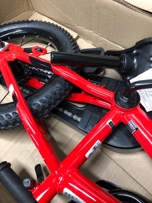Photo 4 of ***GENTLY USED*** Schwinn Koen & Elm Toddler and Kids Bike, 12-18-Inch Wheels, Training Wheels Included, Boys and Girls Ages 2-9 Years Old Red 14-inch Wheels