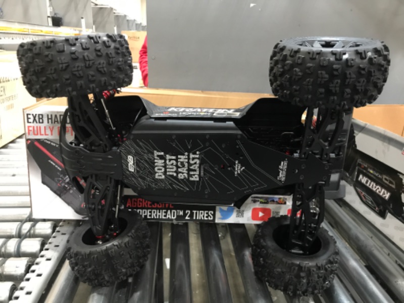 Photo 3 of 
(LAST PICTURE IS THE DAMAGED PART)ARRMA 1/8 KRATON 4WD Extreme Bash Roller Speed Monster RC Truck, Black, ARA106053