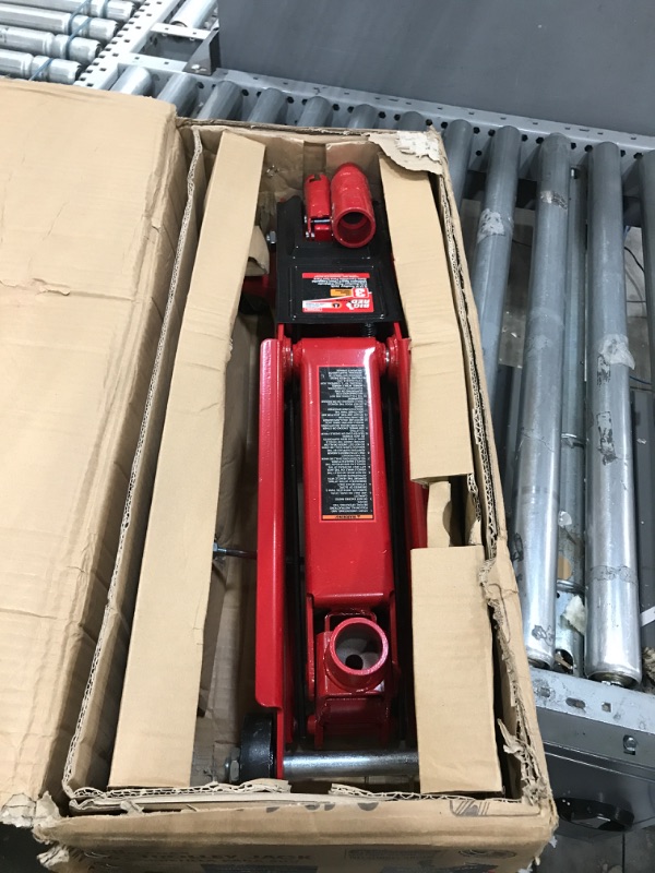 Photo 2 of BIG RED T83006 Torin Hydraulic Trolley Service/Floor Jack with Extra Saddle (Fits: SUVs and Extended Height Trucks): 3 Ton (6,000 lb) Capacity, Red