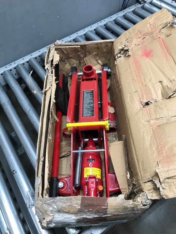 Photo 1 of BIG RED T83006 Torin Hydraulic Trolley Service/Floor Jack with Extra Saddle (Fits: SUVs and Extended Height Trucks): 3 Ton (6,000 lb) Capacity, Red