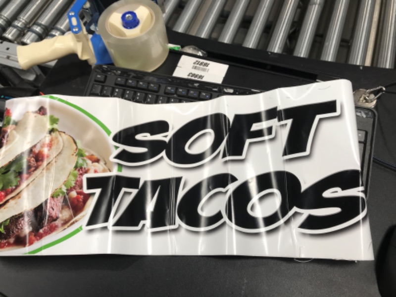 Photo 2 of 24" Soft Tacos Decal Sticker Mexican Tortillas Chicken Beef Bean Burrito tex