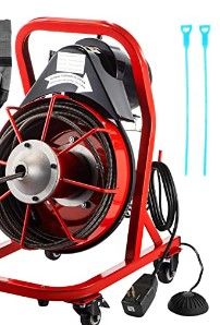 Photo 1 of **tested and powers on***
VEVOR Electric Drain Auger Fit 2''-4'' Pipes w/Wheels & Cutters & Foot Switch Plumbing Snake for Sewer, Toilet, Sink, Shower and Bathroom, Red & Black (50FT x 3/8IN)
