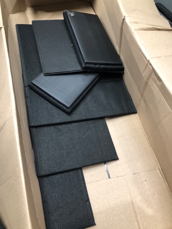 Photo 1 of Etna 3-Step Pet Steps with Storage Fold Away Pet Stairs for Dogs Cats Fabric Upholstered Padded Tops - Black
