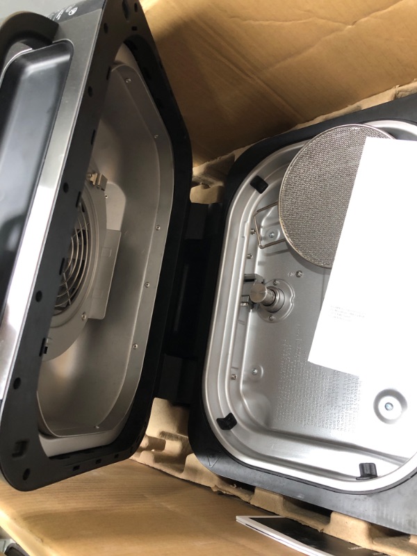 Photo 1 of Ninja IG651 Foodi Smart XL Pro 7-in-1 Indoor Grill/Griddle Combo, use Opened or Closed, with Griddle, Air Fry, Dehydrate & More, Pro Power Grate, Flat Top Griddle, Crisper, Smart Thermometer, Black