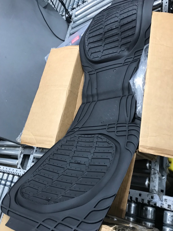 Photo 1 of Motor Trend FlexTough Performance All Weather Rubber Car Floor Mats with Cargo Liner - Full Set Front & Rear Floor Mats for Cars Truck SUV, Automotive Floor Mats (Black)
