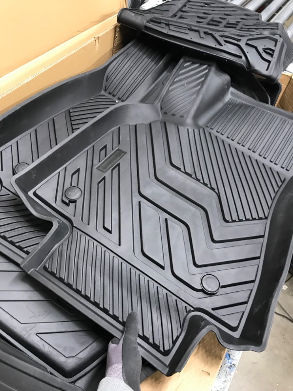 Photo 4 of Bomely Fit Tesla Model Y 2020 2021 2022 2023 Trunk Mats Cargo Liners Floor Mats Backrest Mats All Weather Tesla Model Y Accessories(Set of 9 Mats)