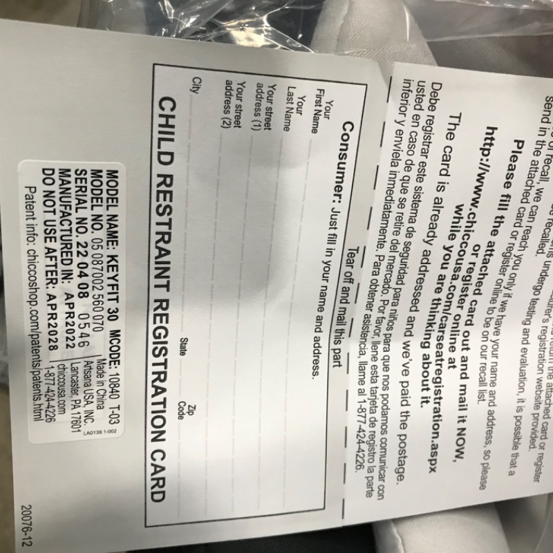 Photo 1 of Chicco KeyFit 30 ClearTex Infant Car Seat and Base, Rear-Facing Seat for Infants 4-30 lbs, Includes Infant Head and Body Support, Compatible with Chicco Strollers, Baby Travel Gear | Pewter/Grey Pewter KeyFit 30 with Cleartex Fabric