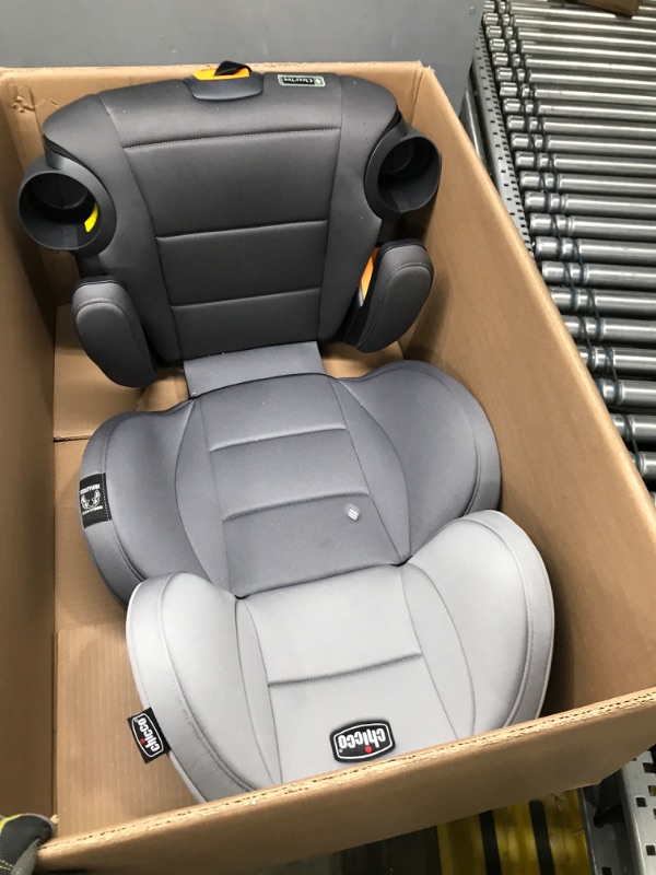 Photo 2 of Chicco KidFit ClearTex Plus 2-in-1 Belt-Positioning Booster Car Seat, Backless and High Back Booster Seat, for Children Aged 4 Years and up and 40-100 lbs. | Drift/Grey KidFit Plus with ClearTex® No Chemicals Drift/Grey