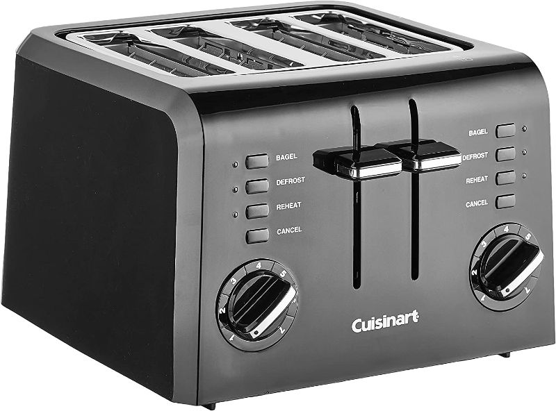 Photo 1 of SEE NOTES **Cuisinart CPT-142BK 4-Slice Compact Plastic Toaster, Black
