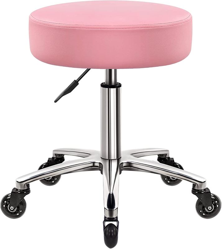 Photo 1 of  *8PARTS ONLY ** Rolling Stool with Wheels Hydraulic Swivel Adjustable Rolling Stool Ergonomic Thick Leather Seat Stool Chair for Kitchen