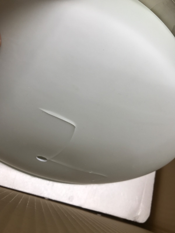 Photo 4 of ***DAMAGE TO GLASS****   Akicon Ultra Quiet 110 CFM Round Exhaust Bathroom Fan with Light and Nightlight Brushed Nickel (3x9W GU24 Base LED Bulbs and 1pcs E12 Nightlight Included)