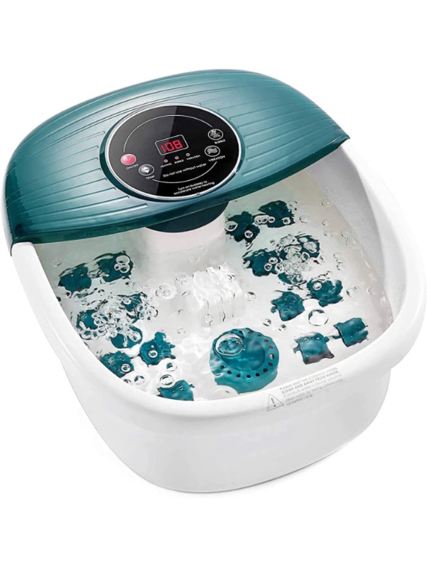 Photo 1 of Foot Spa Bath Massager with Heat, Bubbles, Vibration, 16 Removeable Roller (not Motorized), Pedicure Foot Spa with 95-118? Temperature Control and Material Box for Feet at Home
