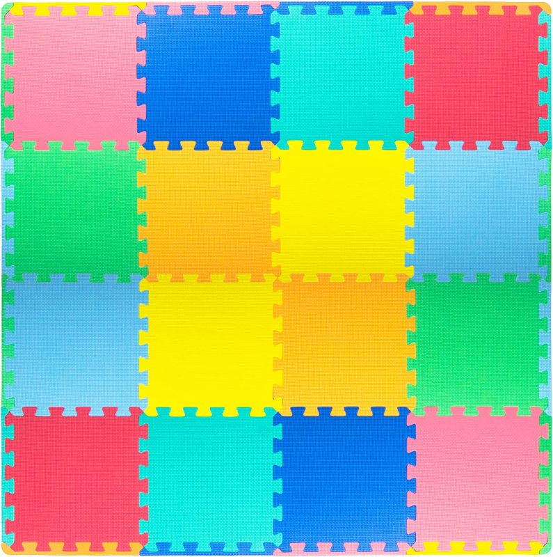 Photo 1 of ***HEAVILY USED****  ProSource Kids Foam Puzzle Floor Play Mat with Solid Colors, 36 Tiles or 16 Tiles with Borders
