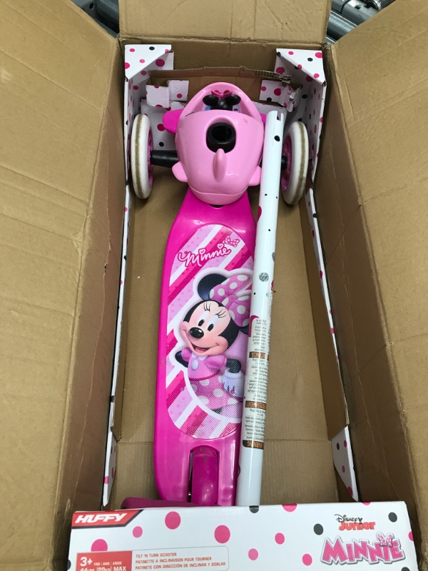 Photo 2 of ****USED****    Huffy Tilt 'n Turn Disney 3-Wheel Preschool Scooter for Kids Minnie