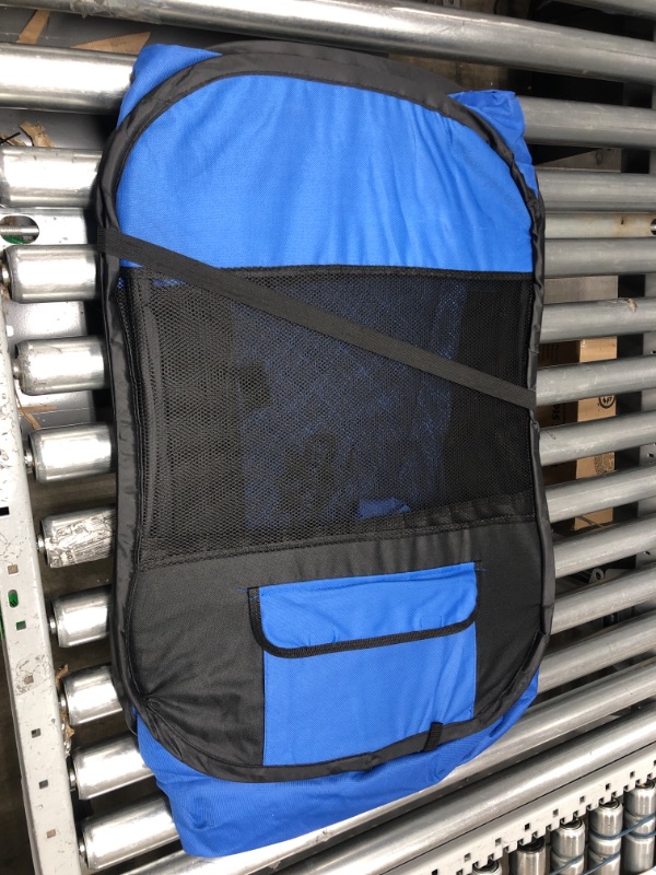 Photo 1 of **Broken zipper**
PETMAKER Pop-Up Playpen - 42” x 25” Portable Octagon Exercise Enclosure with Zipper Top for Cats, Kittens, Dogs, Puppies and Rabbits (Blue/Black) Jumbo Blue/Black