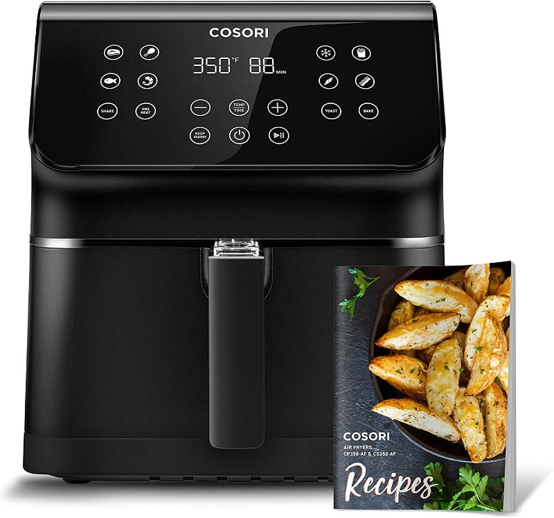 Photo 1 of COSORI Pro II Air Fryer Oven Combo, 5.8QT Max Xl Large Cooker with 12 One-Touch Savable Custom Functions, Cookbook and Online Recipes, Nonstick and Dishwasher-Safe Detachable Square Basket
