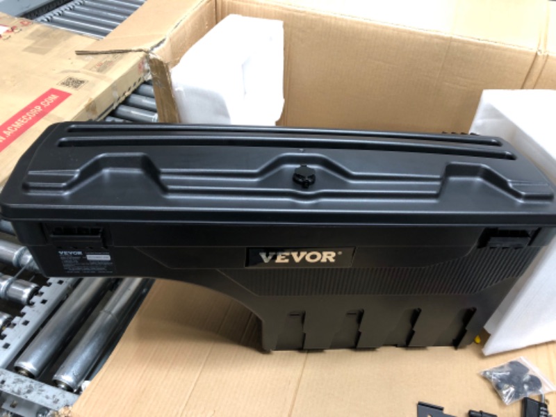 Photo 2 of **SEE NOTES**
VEVOR Truck Bed Storage Box, 2015-2023 Ford F150, Passenger Side, Lockable Lid, Waterproof ABS Wheel Well Tool Box 6.6 Gal/20 L with Password Padlock, Black
