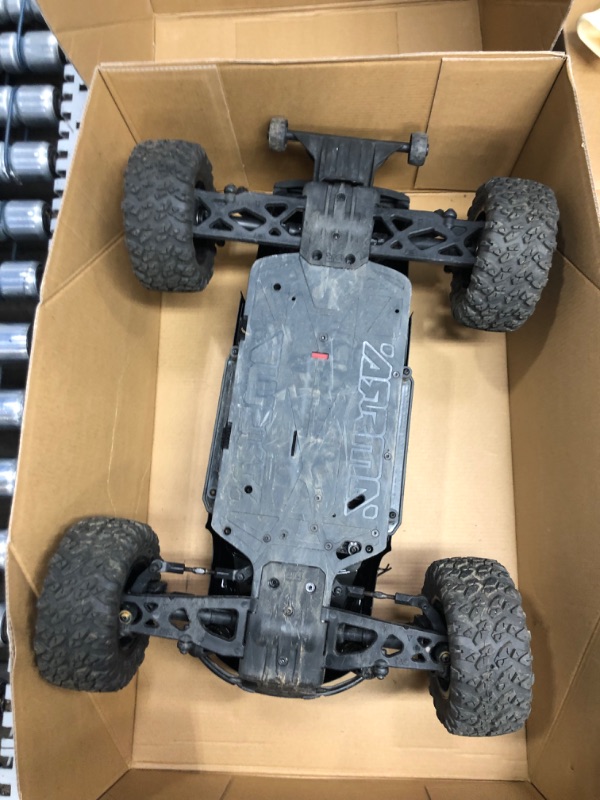 Photo 9 of **ONE OF THE FRONT PINS NEEDS TO BE REATTACHED**
ARRMA 1/10 Big Rock 4X4 V3 3S BLX Brushless Monster RC Truck RTR (Transmitter and Receiver Included, Batteries and Charger Required), Black, ARA4312V3
