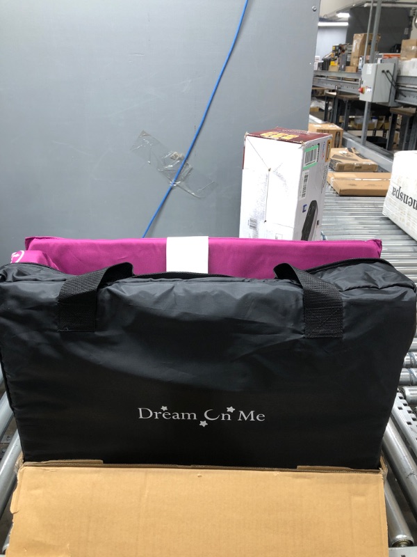 Photo 2 of Dream On Me Travel Light Playard in Pink, Lightweight, Portable and Easy to Carry Baby Playard, Indoor and Outdoor - With a Soft and Comfortable Mattress Pad Pink Playard