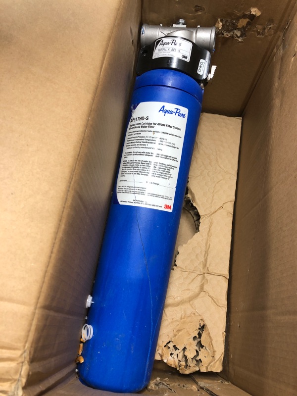 Photo 1 of 3M Aqua-Pure Whole House Sanitary Quick Change Water Filter System AP904, Reduces Sediment, Chlorine Taste and Odor, and Scale Water Filtration System Water Filter