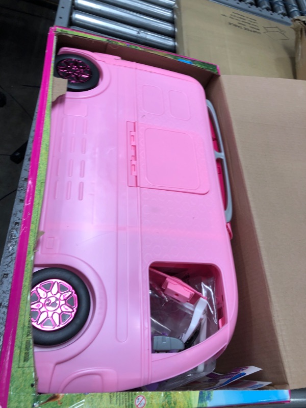 Photo 2 of Barbie Camper Playset With Barbie Accessories, Pool And Furniture, Rolling Vehicle With Campsite Transformation??? [Amazon Exclusive]